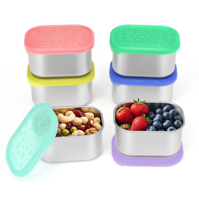 Contenedor de Snacks SOPHICO 230 ml con Tapa de Silicona – Pack de 6