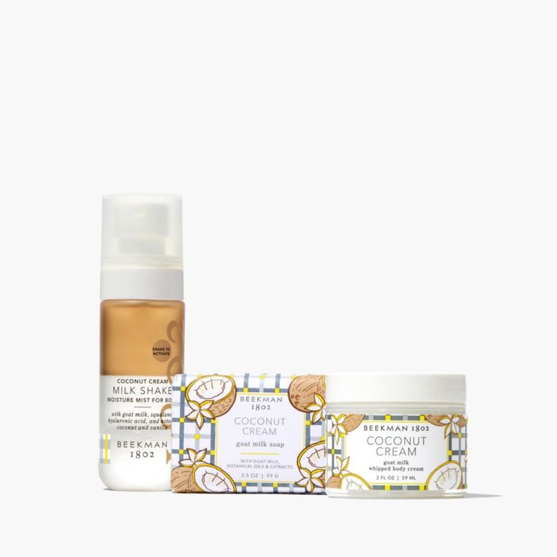 Set de Cuidado Corporal Beekman 1802 Crema de Coco 3 Piezas