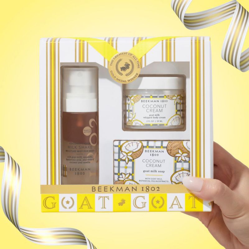 Set de Cuidado Corporal Beekman 1802 Crema de Coco 3 Piezas