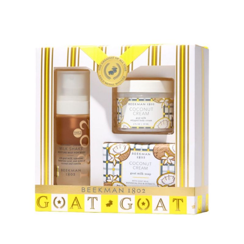 Set de Cuidado Corporal Beekman 1802 Crema de Coco 3 Piezas