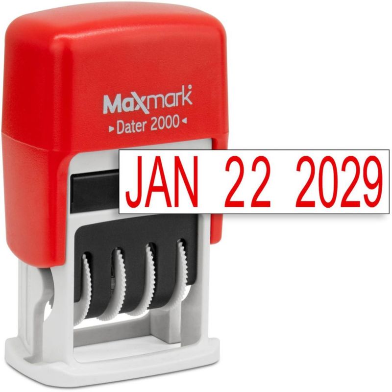 Sello de Fecha MaxMark 2000 Rojo Autoentintado