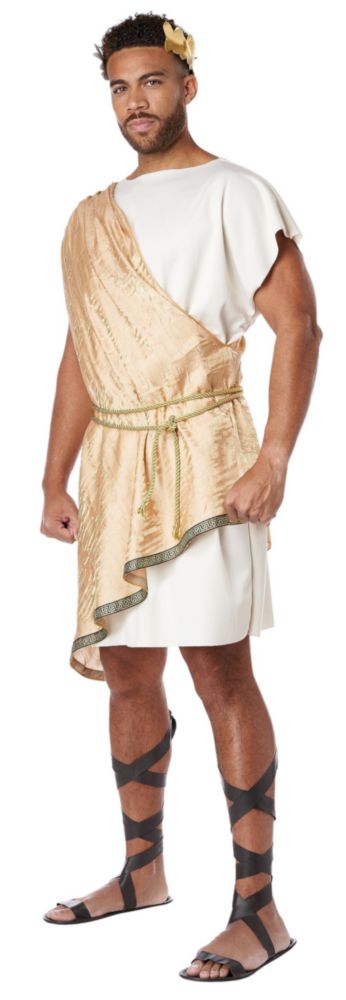 Toga California Costumes Talla Plus para Hombre Crema/Oro