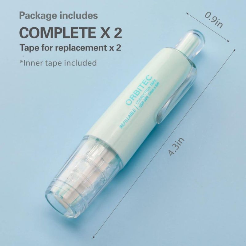 Cinta Correctora BITOSEE Recargable de Secado Rápido - Pack de 2