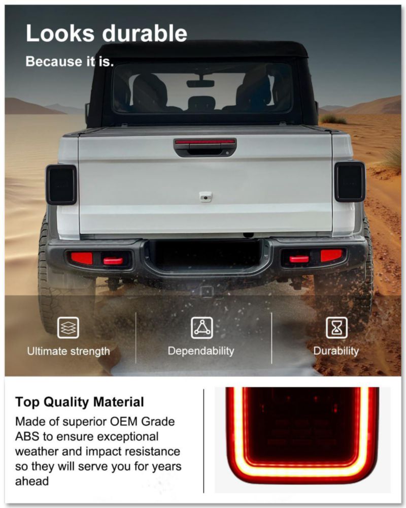 Luces traseras LED Kiwi Master para Jeep Gladiator 2020-2026