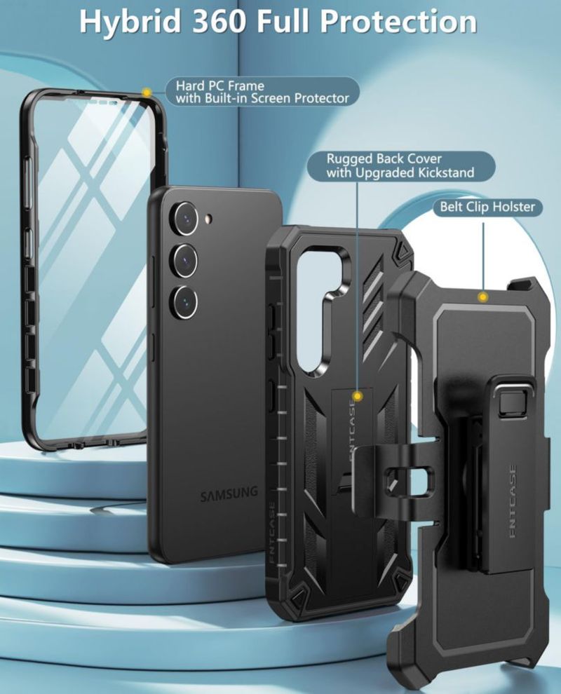 Funda FNTCASE Galaxy S23 con Clip de Cinturón y Protector de Pantalla