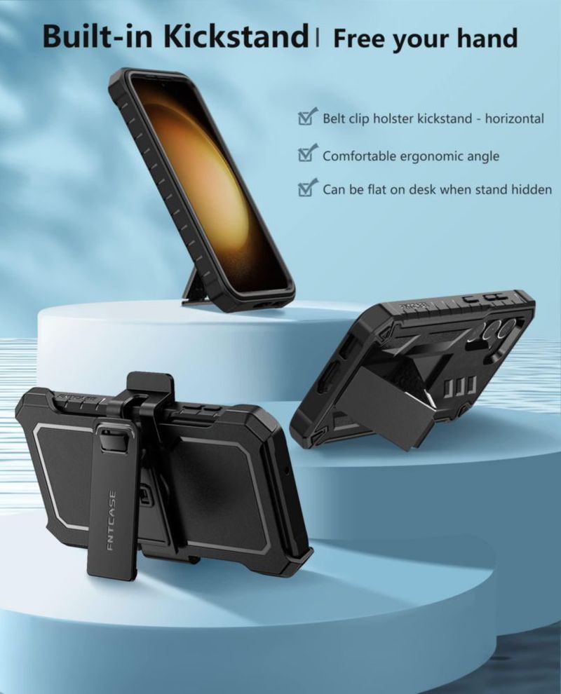 Funda FNTCASE Galaxy S23 con Clip de Cinturón y Protector de Pantalla