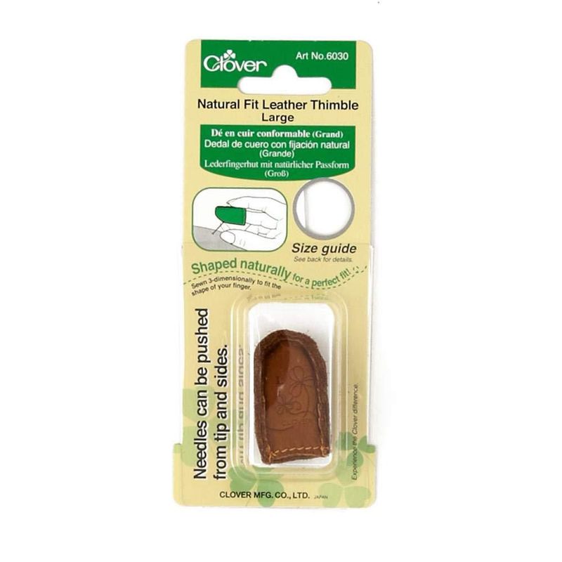 Clover Dedal de Cuero Natural Fit Grande