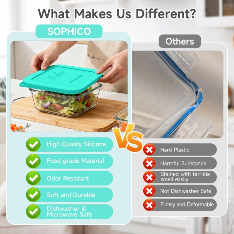 Tapa de contenedor SOPHICO 17 cm para Pyrex/Snapware de 4 tazas
