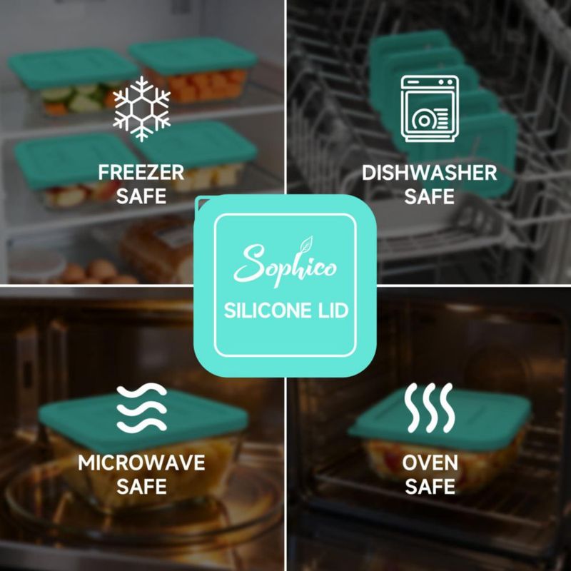 Tapa de contenedor SOPHICO 17 cm para Pyrex/Snapware de 4 tazas