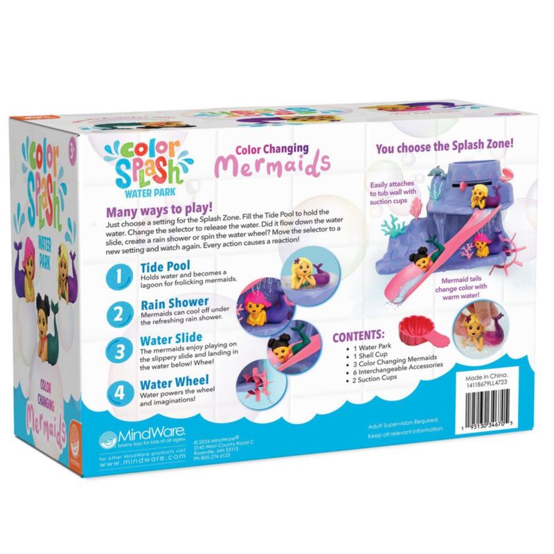 Set de juego MindWare Sirena Color Splash Parque acuático para bañera