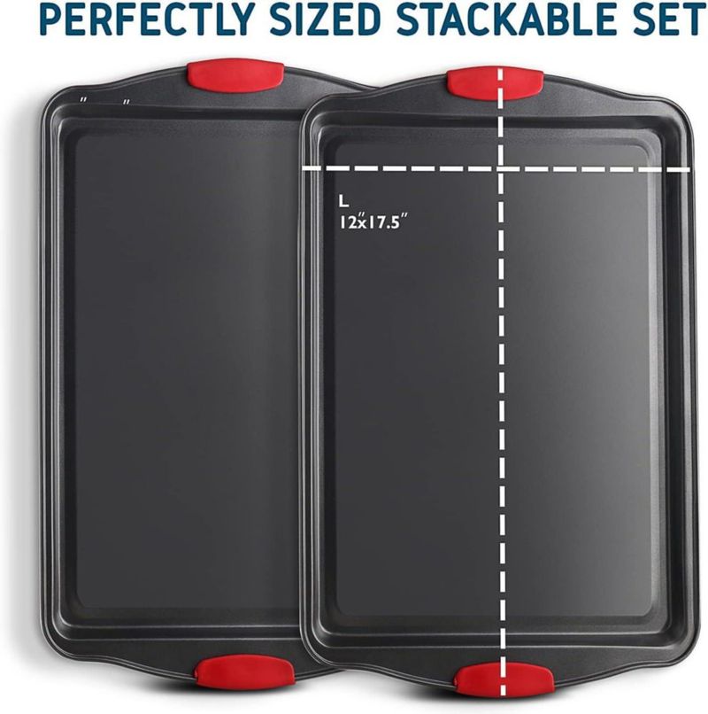Set de bandejas para hornear EATEX 43x30 cm 2 piezas antiadherente