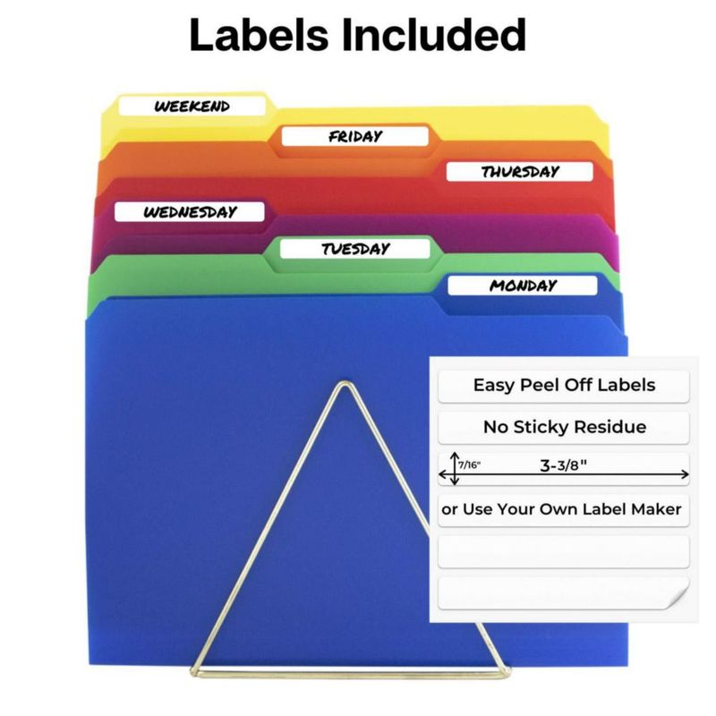 Carpeta de archivo Dunwell tamaño carta paquete de 6 colores surtidos