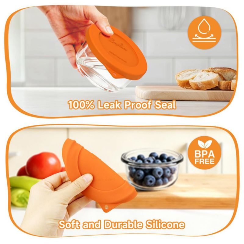 Tapa para Recipiente SOPHICO 1 taza (7202R) de Silicona - Pack de 4