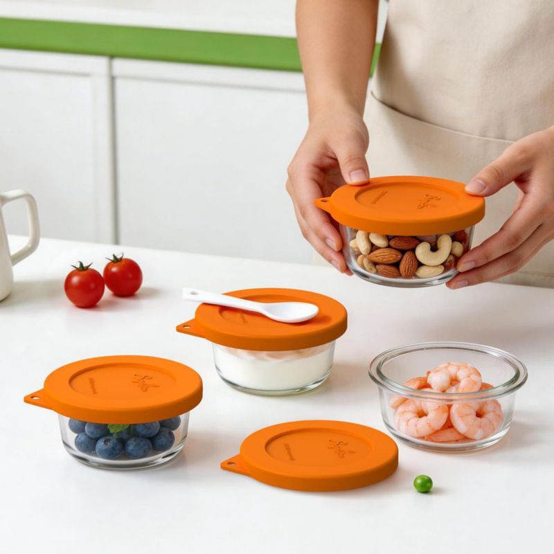 Tapa para Recipiente SOPHICO 1 taza (7202R) de Silicona - Pack de 4
