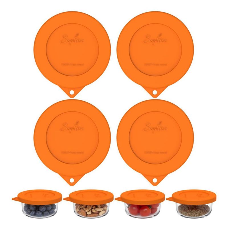 Tapa para Recipiente SOPHICO 1 taza (7202R) de Silicona - Pack de 4