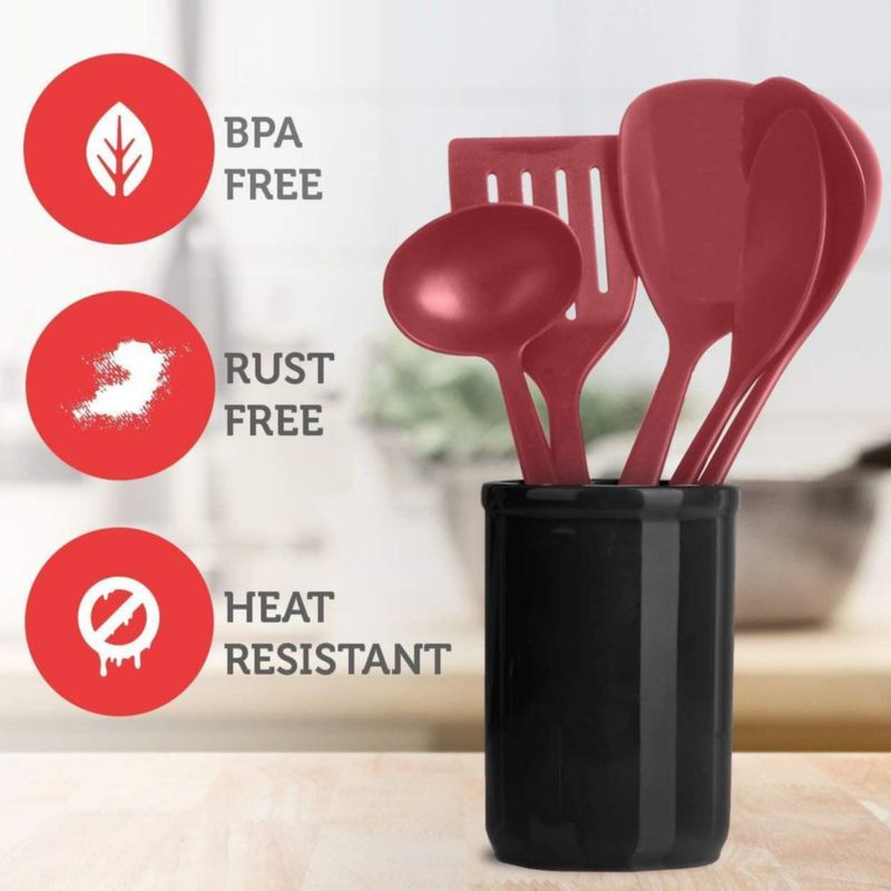Set de 24 Utensilios de Cocina EATEX de Nylon Rojo