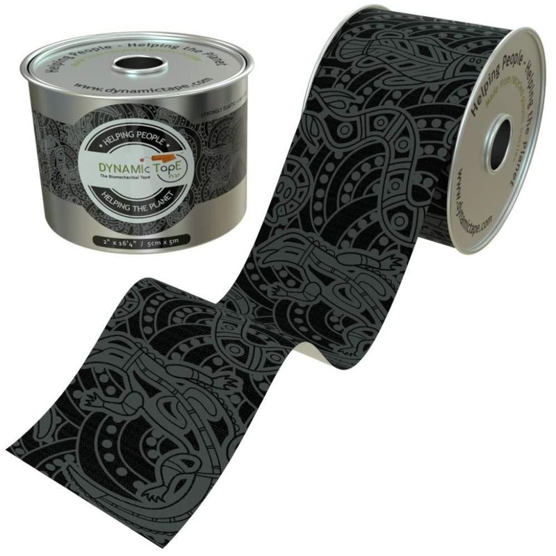 Cinta Dynamic Tape 75 cm negra/gris de 4 direcciones