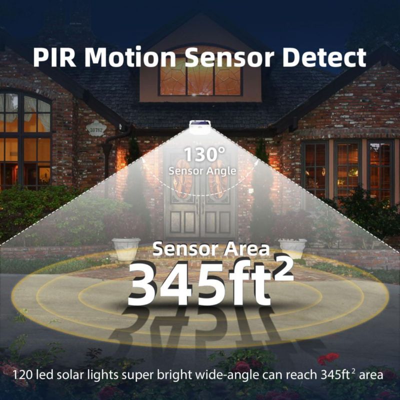 Luces solares HMCITY paquete de 8 con sensor de movimiento – blanco