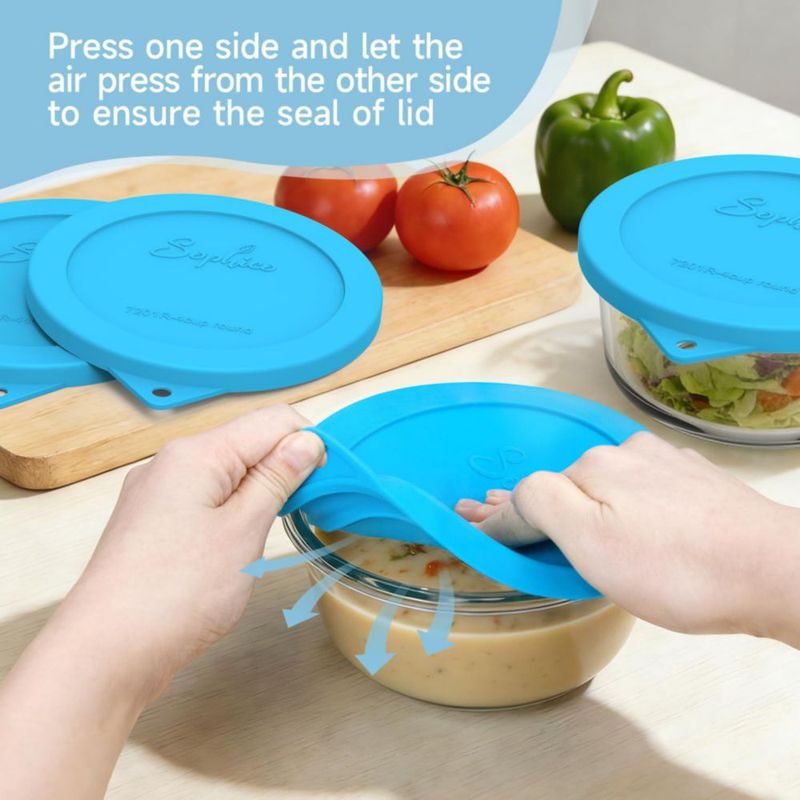Tapa de silicona SOPHICO 4 tazas (7201R) - juego de 6