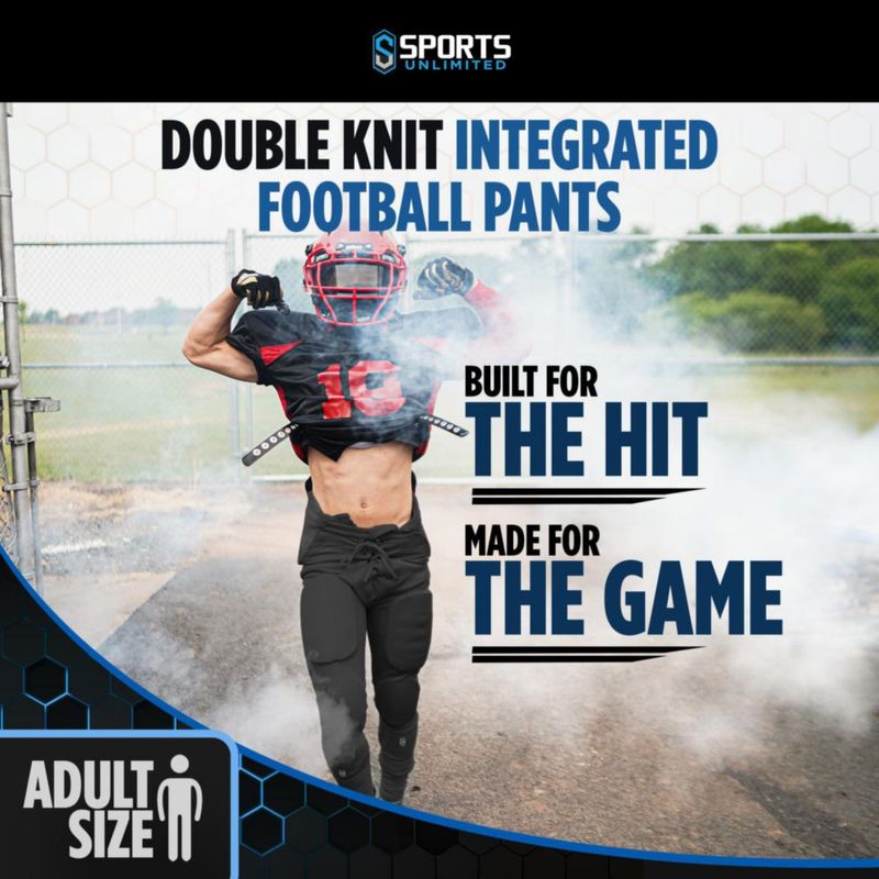 Pantalones de fútbol para adulto Sports Unlimited azul marino con acolchado