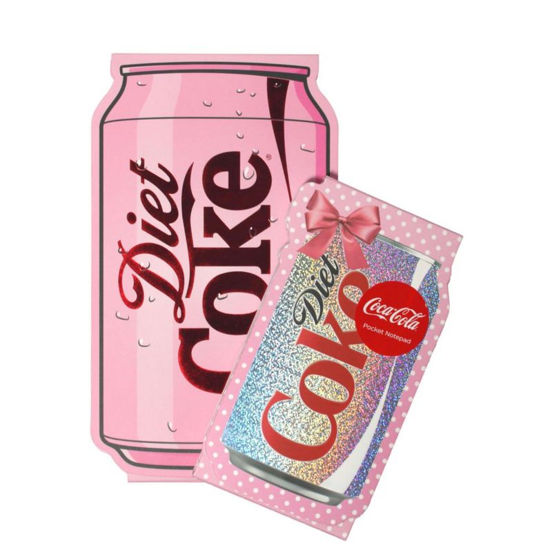 Bloc de notas plegable CrownJewlz 22 × 12 cm Diet Coke (paquete de 2)