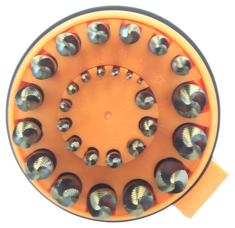 Juego de 29 brocas Norseman/CTD Vortex con índice