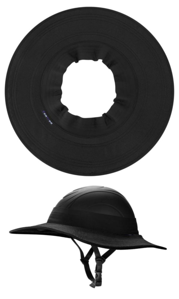 Visor para Casco Tontron 73 cm Negro con Solapa Desmontable