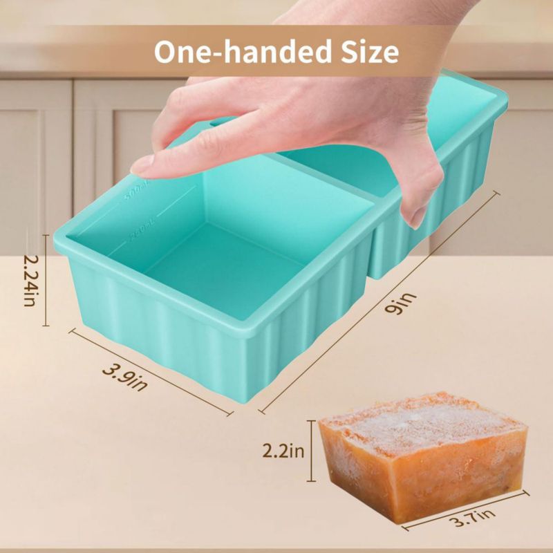 Bandeja para cubitos de hielo GGOW 2 unidades 500 ml de silicona con tapa