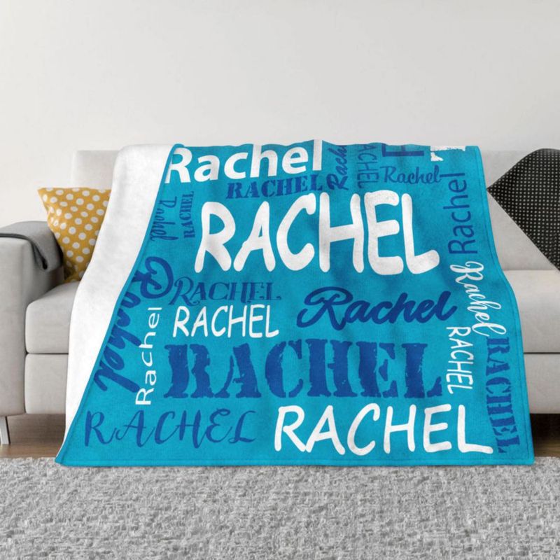Manta Corissy 76 cm x 102 cm de franela con nombre personalizado