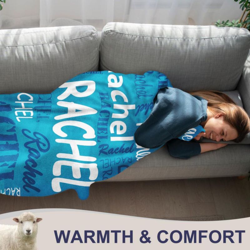 Manta Corissy 76 cm x 102 cm de franela con nombre personalizado
