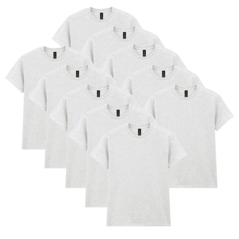 Camiseta Gildan G5000 paquete de 10 gris ceniza 2XL