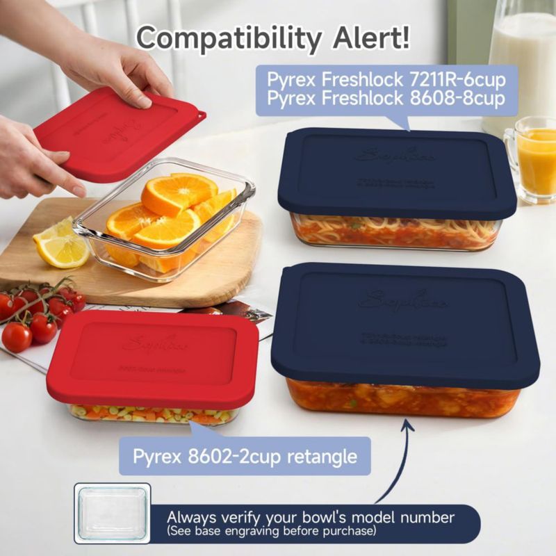 Tapa de silicona SOPHICO 2/6/8 tazas juego de 4