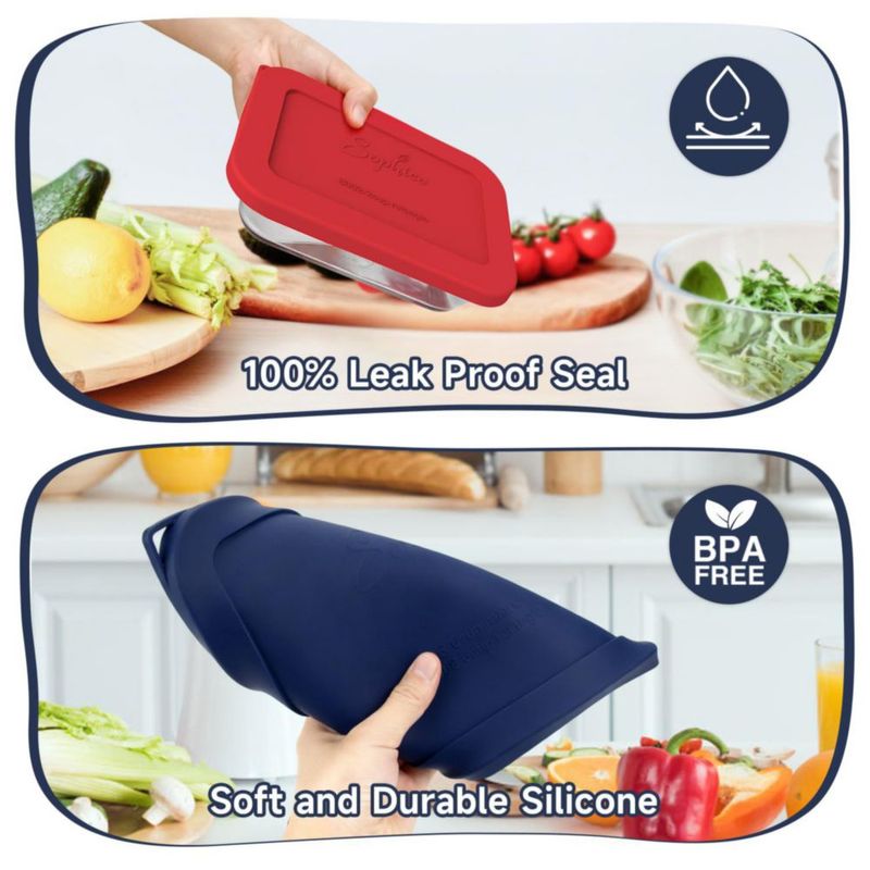 Tapa de silicona SOPHICO 2/6/8 tazas juego de 4