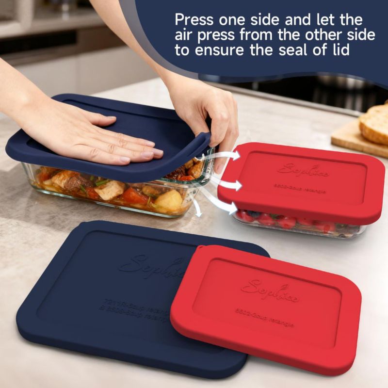 Tapa de silicona SOPHICO 2/6/8 tazas juego de 4