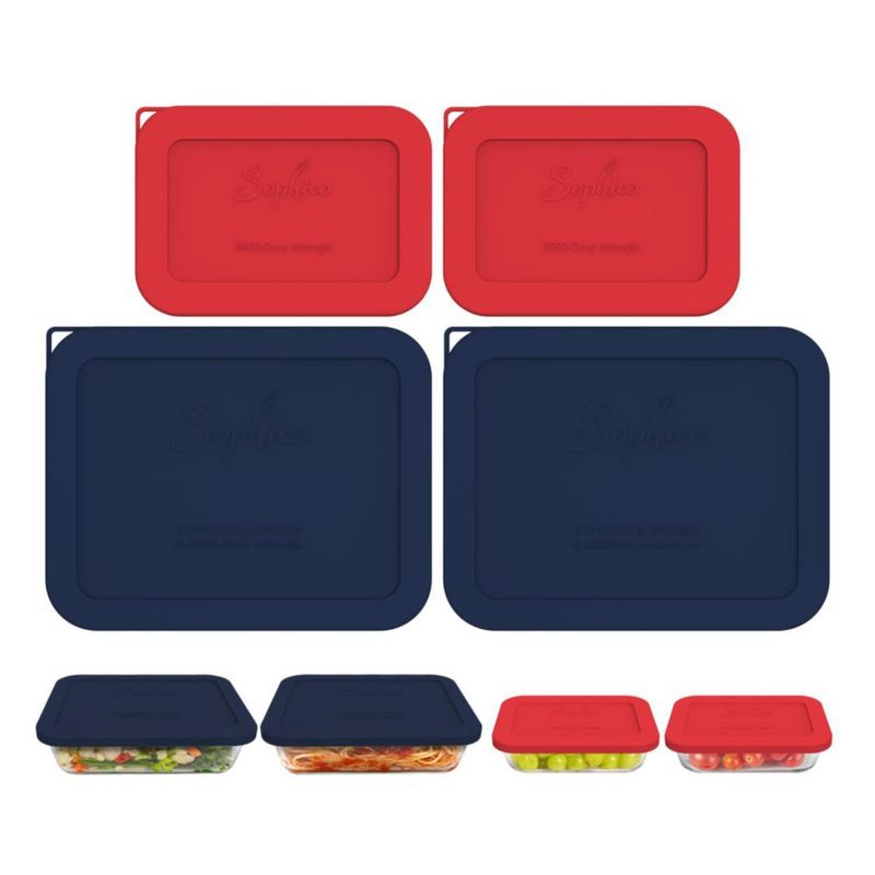 Tapa de silicona SOPHICO 2/6/8 tazas juego de 4