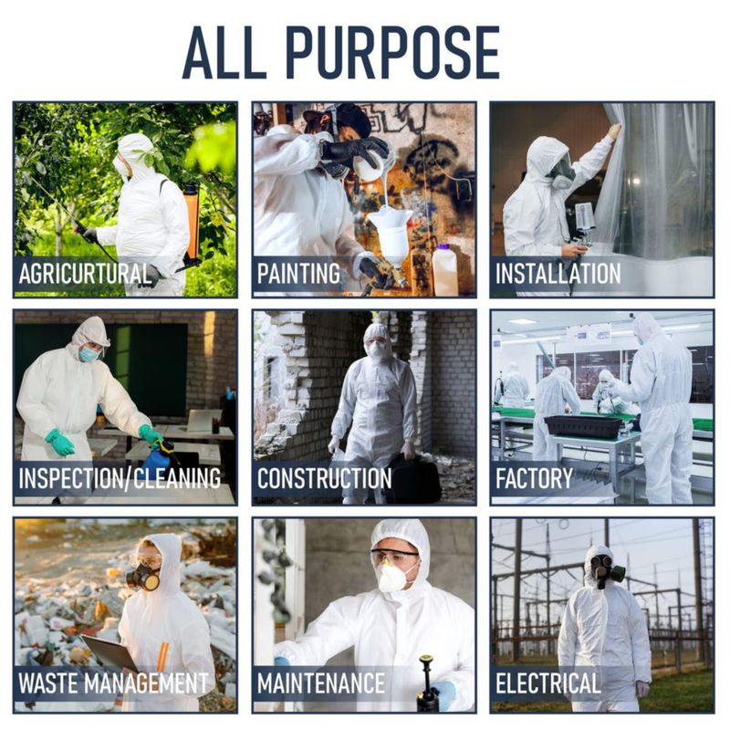 Traje de protección Hazmat Medical Nation paquete de 10 unidades desechable