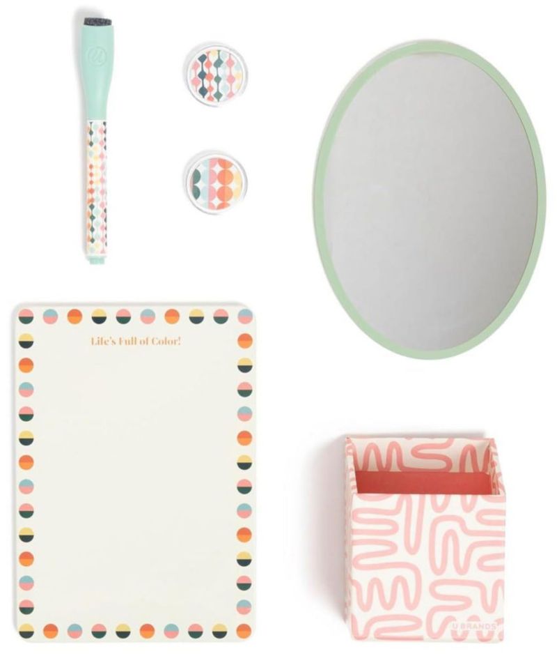 Kit de Accesorios Magnéticos U Brands – Diseño Colorido Cubista