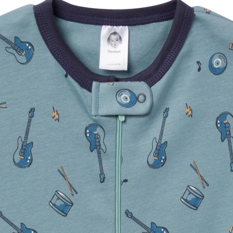 Pijamas Gerber para bebé niño 2T (4 unidades) con diseño musical