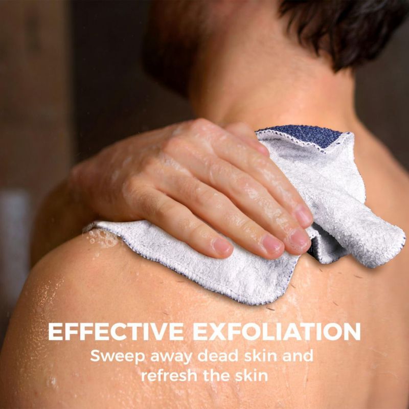 Paño Exfoliante ZOMCHI 20 cm Doble Textura Pack de 2 – Azul