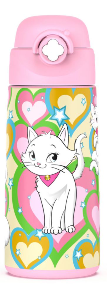 Botella Ntswasd 480 ml Rosa con Pajilla Pop‑Up a Prueba de Fugas