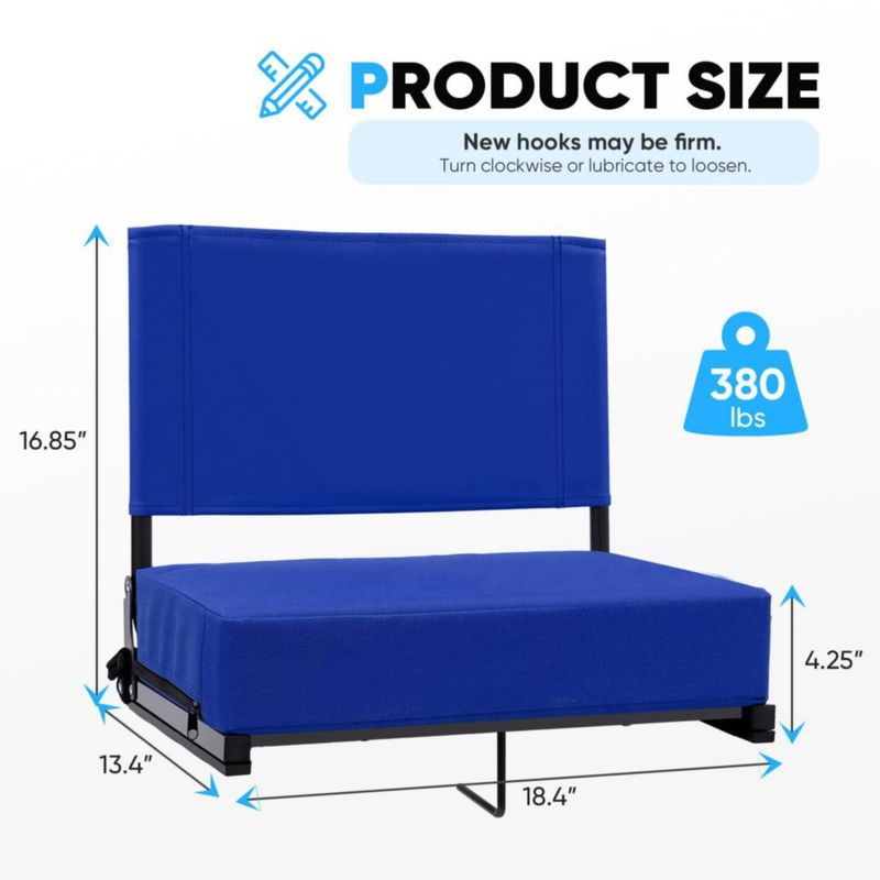 Asiento de Estadio Sekey 46 cm Azul Real Capacidad 172 kg