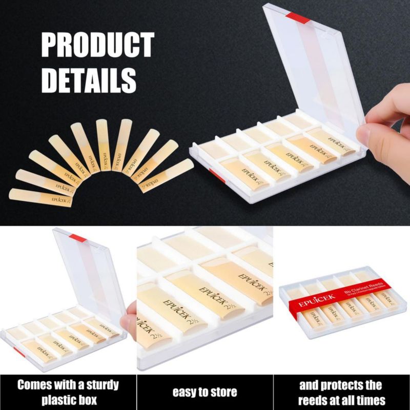 Cañas para clarinete EPUICEK fuerza 2.5 (paquete de 10)