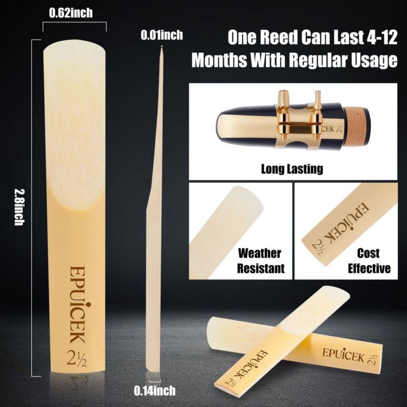 Cañas para clarinete EPUICEK fuerza 2.5 (paquete de 10)