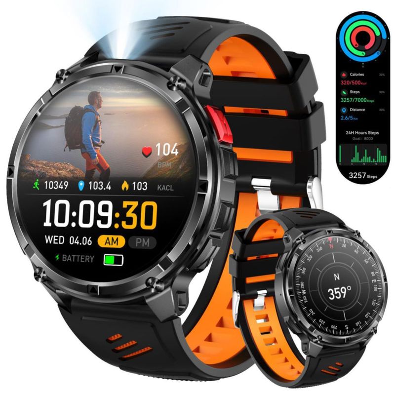 Reloj inteligente FESMEY con brújula y llamadas por Bluetooth fitness