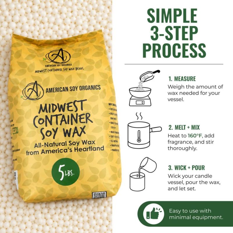 Perlas de Cera de Soja American Soy Organics 45 kg (10 lb)