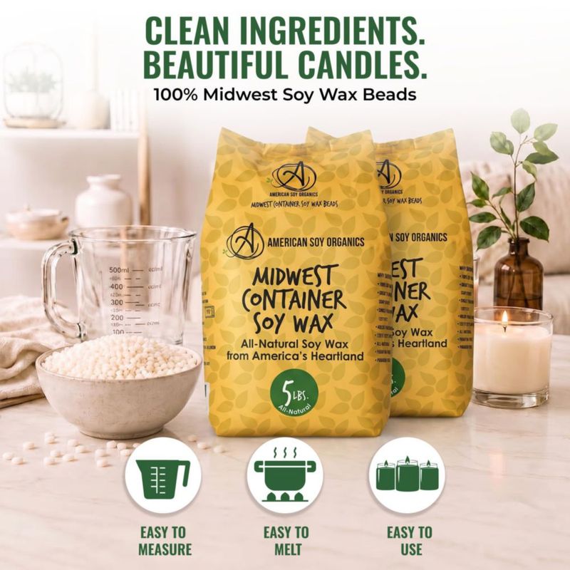 Perlas de Cera de Soja American Soy Organics 45 kg (10 lb)
