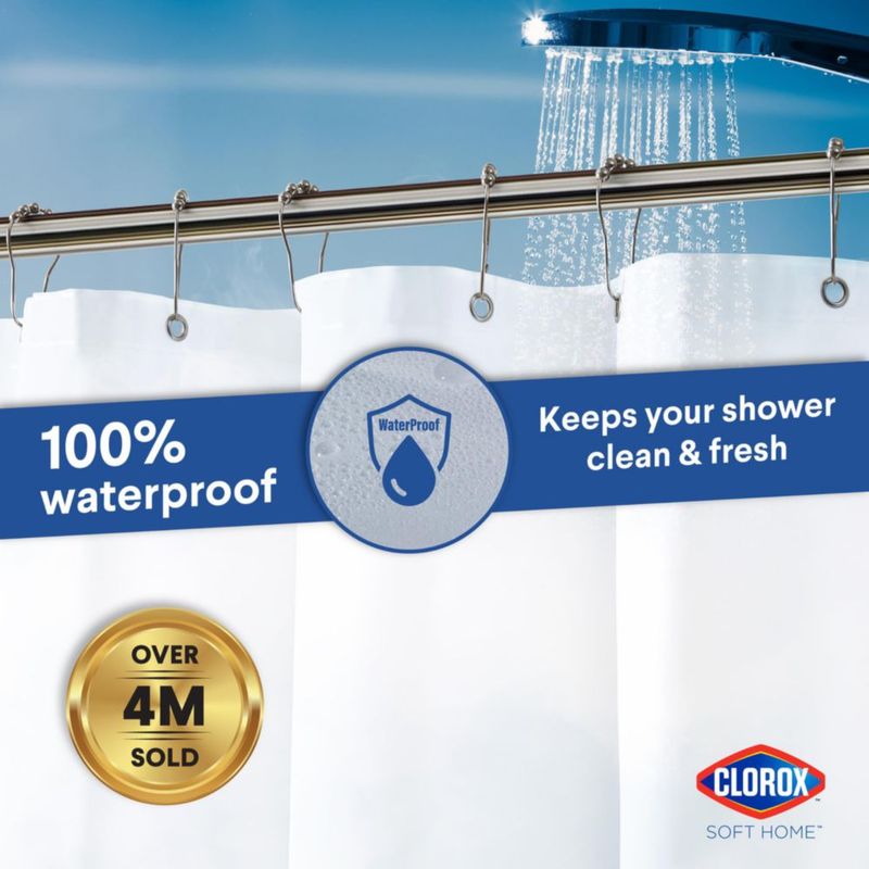 Forro de Ducha Clorox 183 cm x 213 cm Acabado Escarchado - 1 unidad