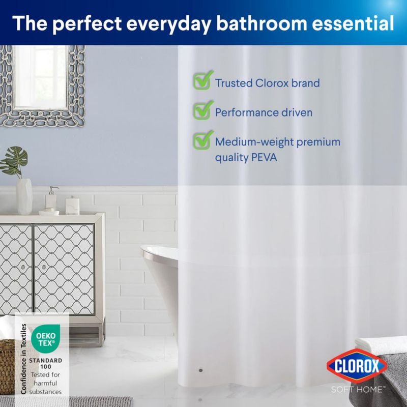 Forro de Ducha Clorox 183 cm x 213 cm Acabado Escarchado - 1 unidad