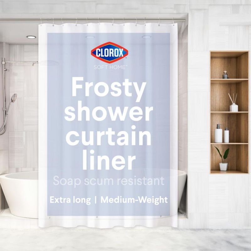 Forro de Ducha Clorox 183 cm x 213 cm Acabado Escarchado - 1 unidad