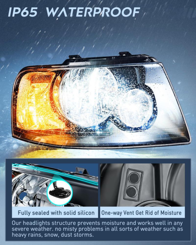 Farol Nilight para Ford Expedition 2003‑2006 Carcasa Negra